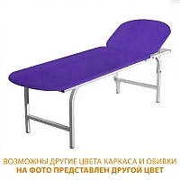 Кушетка смотровая с рег. подголовником КС (1950х800х550) (кожзам Эконом белый, каркас белый)