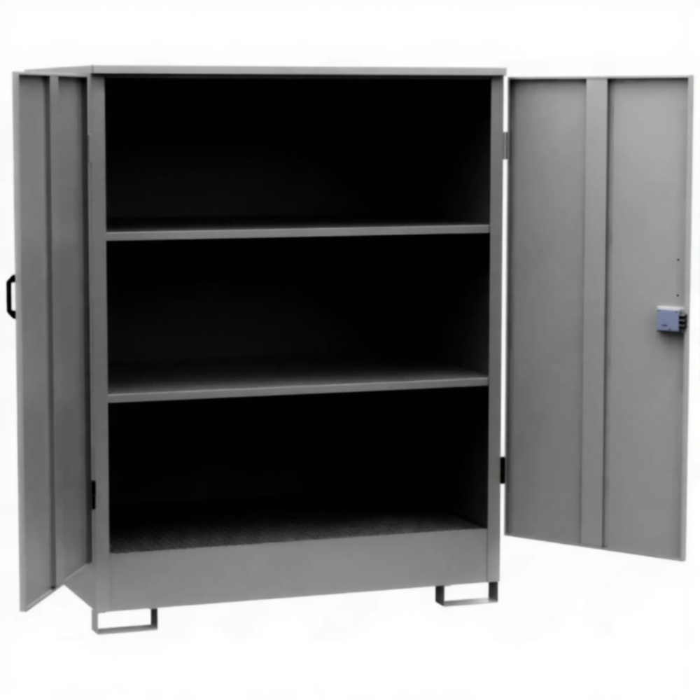 Шкаф металлический с полками 1980х1540х1060 для хранения химических веществ