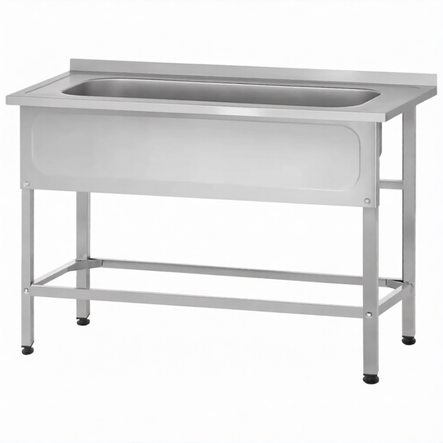 Ванна котломойка ВМЦн 860х1200х600  1 м/о 380х960х510, борт, экран (ножка проф. 40х40)