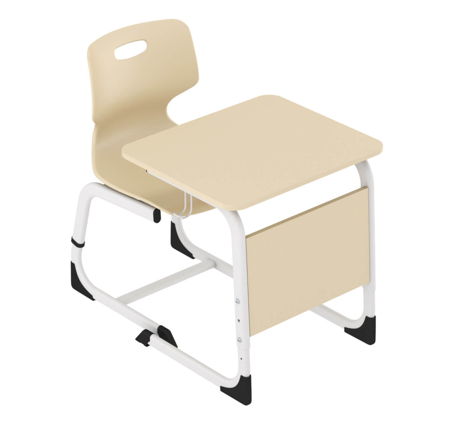Cтол ученический бежевый/белый муар SHT-T-TN13/3-5