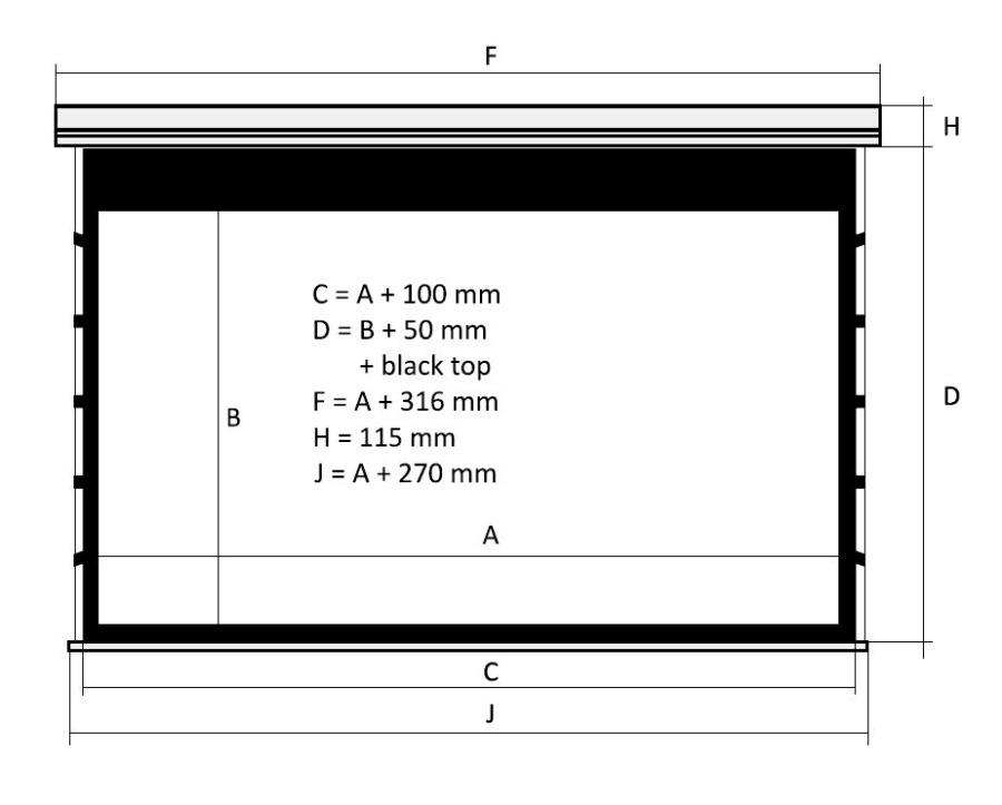 Kauber Red Label Tensioned BT Cinema 122" 16:9 152x270 дроп 50 см. Microperf MW