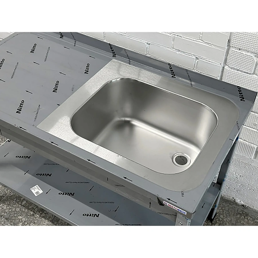 Ванна моечная цельнотянутая с рабочей поверхностью с бортом ВМЦР/1-10/6-БПП-ЭН