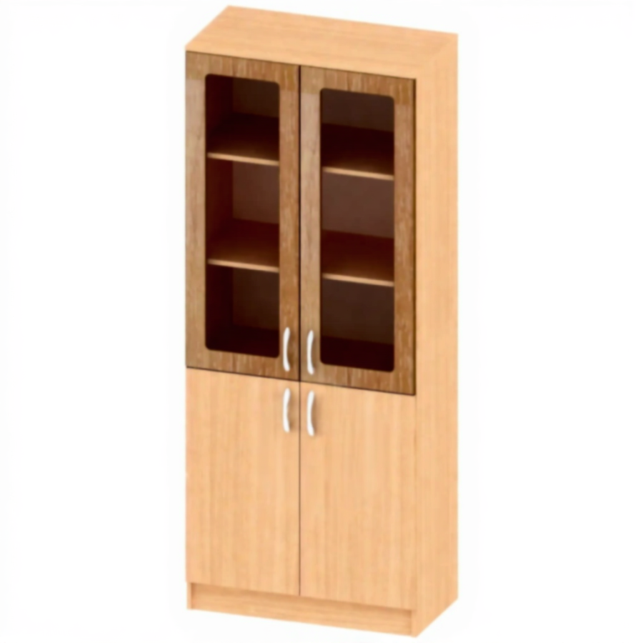 Шкаф со стеклом МБ-ШК-17-1