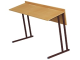 Стол аудиторный двухместный 6 г/р СТА2-КЧ.Б (бук "Бавария", м/к коричневый, квадратная труба)