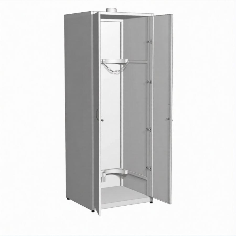 Шкаф металлический для 2-х баллонов ШМБ-2 (белый)