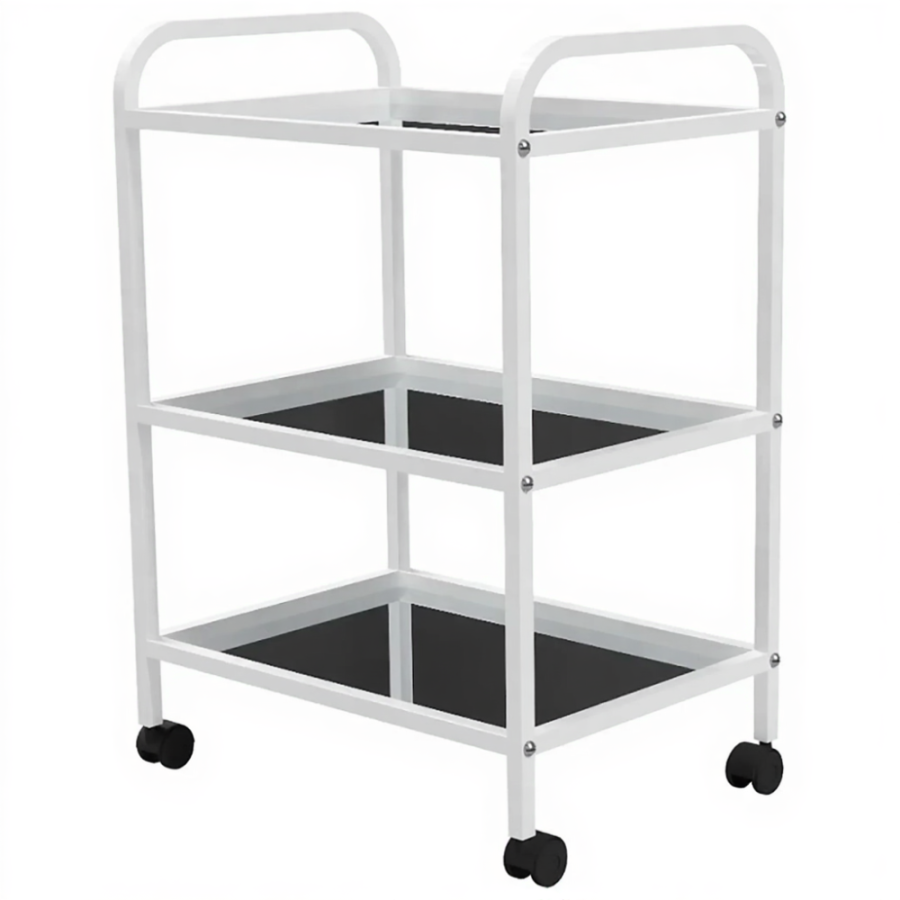 Столик медицинский инструментальный СМИ-03 (полки нерж., колёса серая резина)