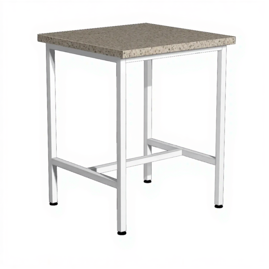 Стол лабораторный для весов (камень) СЛ/2 (400х600х750) (столешница гранит серый, каркас белый)