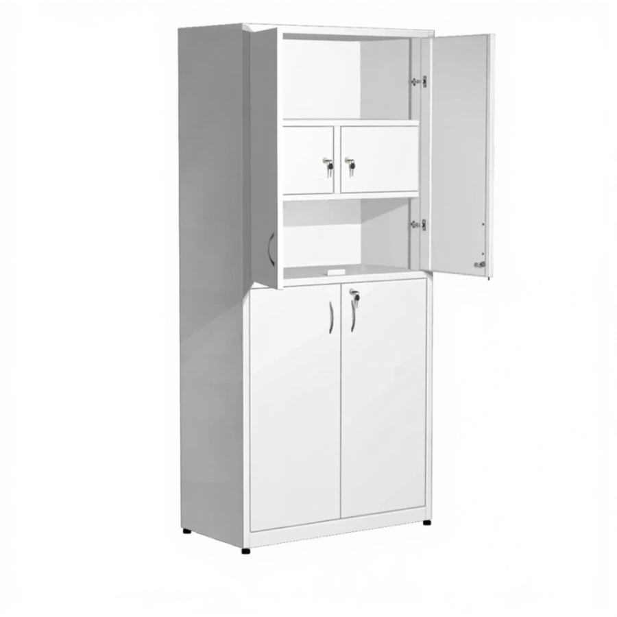 Шкаф металлический для медикаментов с сейфом ШдМ-4 (белый)