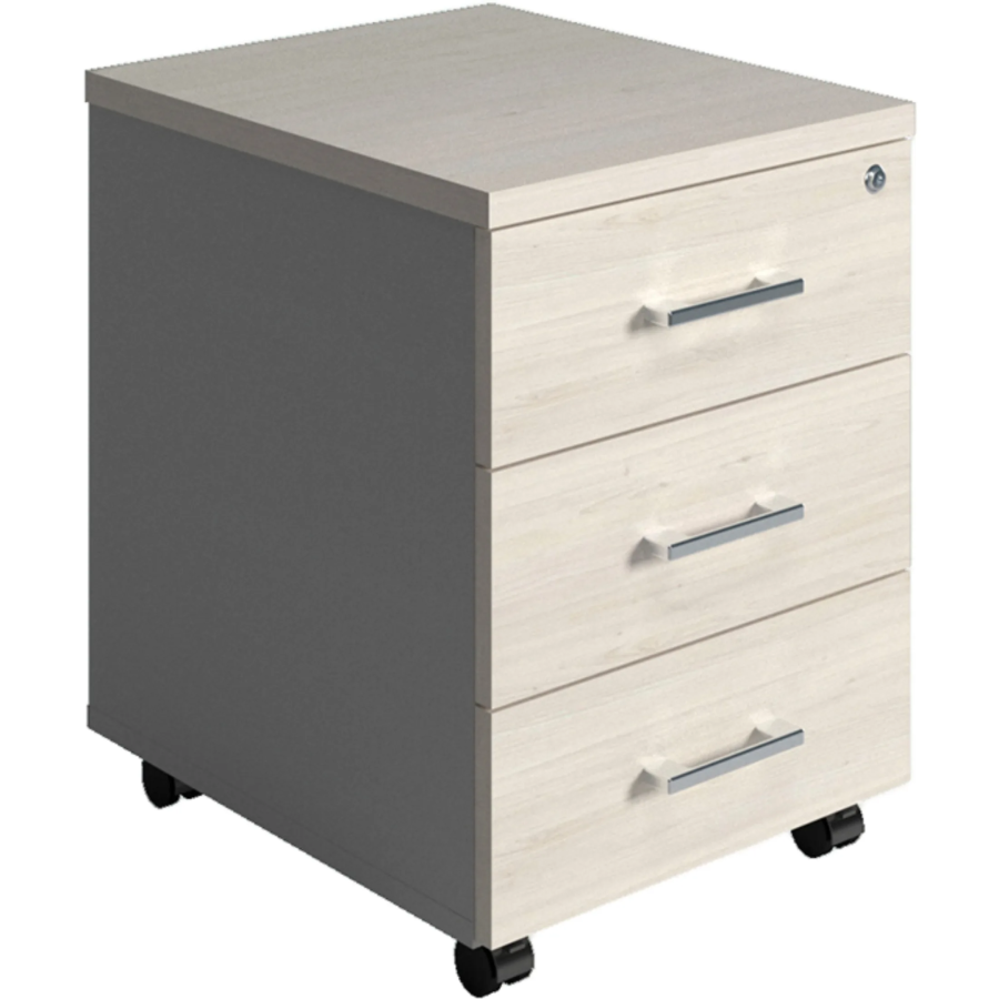 Тумба выкатная NPW-406 L3 белое дерево/серый